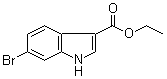 6-溴-吲哚-3-羧酸乙酯分子结构 (CAS 103858-55-5)