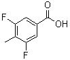 3,5-二氟-4-甲基苯甲酸分子结构 (CAS 103877-76-5)