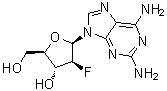 9-(2-Deoxy-2-fluoro-beta-D-arabinofuranosyl)-9H-purine-2,6-diamine molecular structure (CAS 103884-97-5)