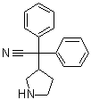 alpha,alpha-二苯基-3-吡咯烷乙腈分子结构 (CAS 103887-39-4)