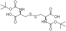 结构式 CAS# 10389-65-8, N,N'-双(叔丁氧羰基)-L-胱氨酸