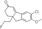 6-氯-9a-(2-氟乙基)-1,2,9,9a-四氢-7-甲氧基-3H-芴-3-酮分子结构 (CAS 1039456-85-3)