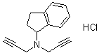N,N-二-2-丙炔基-1-茚满胺盐酸盐分子结构 (CAS 10409-00-4)