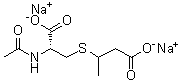 3-[[(2R)-2-(Acetylamino)-2-carboxyethyl]thio]butanoic acid sodium salt (1:2) molecular structure (CAS 1041285-62-4)