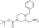(3R)-3-(Aminomethyl)-4-(phenylmethyl)-1-piperazinecarboxylic acid tert-butyl ester molecular structure (CAS 1041399-53-4)