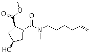 (1R,2R,4R)-2-[(5-Hexen-1-ylmethylamino)carbonyl]-4-hydroxycyclopentanecarboxylic acid methyl ester molecular structure (CAS 1042695-84-0)