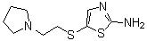 5-[[2-(1-Pyrrolidinyl)ethyl]thio]-2-thiazolamine molecular structure (CAS 1042777-99-0)