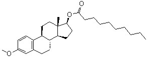 3,17beta-雌二醇-3-甲基醚-17-癸酸酯分子结构 (CAS 1042947-85-2)