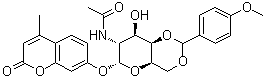 4-Methylumbelliferyl 2-Acetamido-2-deoxy-4,6-O-(p-methoxyphenylmethylene)-alpha-D-galactopyranoside molecular structure (CAS 1042999-77-8)