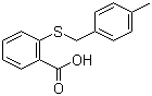 结构式 CAS# 104351-51-1, 2-[[(4-甲基苯基)甲硫基]苯甲酸