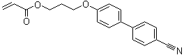 3-[(4'-Cyano[1,1'-biphenyl]-4-yl)oxy]propyl 2-propenoic acid ester molecular structure (CAS 104357-57-5)