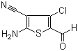 2-氨基-3-氰基-4-氯噻吩-5-甲醛分子结构 (CAS 104366-23-6)
