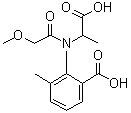 2-[(1-Carboxyethyl)(methoxyacetyl)amino]-3-methylbenzoic acid molecular structure (CAS 104390-56-9)