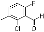 2-氯-6-氟-3-甲基苯甲醛分子结构 (CAS 104451-99-2)