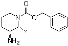 (2R,3R)-3-氨基-2-甲基哌啶-1-羧酸苄酯分子结构 (CAS 1044641-49-7)
