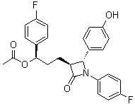 (3S,4R)-rel-3-[(3R)-3-(Acetyloxy)-3-(4-fluorophenyl)propyl]-1-(4-fluorophenyl)-4-(4-hydroxyphenyl)-2-azetidinone molecular structure (CAS 1044664-24-5)