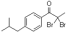 2,2-二溴-1-[4-(2-甲基丙基)苯基]-1-丙酮分子结构 (CAS 104483-05-8)
