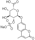 4-Methylumbelliferyl alpha-L-idopranosiduronic acid 2-sulphate sodium salt molecular structure (CAS 1045020-74-3)