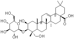 贝萼皂苷元 3-O-beta-D-吡喃葡萄糖苷分子结构 (CAS 104513-86-2)