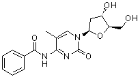 N4-Benzoyl-2'-deoxy-5-methylcytidine molecular structure (CAS 104579-02-4)
