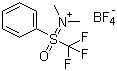 [(Oxido)phenyl(trifluoromethyl)sulfanylidene]dimethylammonium tetrafluoroborate molecular structure (CAS 1046786-08-6)