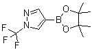 结构式 CAS# 1046831-98-4, 4-(4,4,5,5-四甲基-1,3,2-二氧杂环戊硼烷-2-基)-1-(三氟甲基)-1H-吡唑
