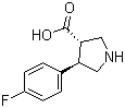 (3S,4R)-4-(4-Fluorophenyl)pyrrolidine-3-carboxylic acid molecular structure (CAS 1047651-77-3)