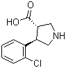 (3S,4R)-4-(2-Chlorophenyl)pyrrolidine-3-carboxylic acid molecular structure (CAS 1047651-79-5)