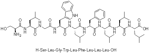 L-Seryl-L-leucylglycyl-L-tryptophyl-L-leucyl-L-phenylalanyl-L-leucyl-L-leucyl-L-leucine molecular structure (CAS 1048002-78-3)
