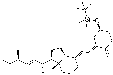 (1,1-Dimethylethyl)[(3beta,5E,7E,22E)-9,10-secoergosta-5,7,10(19),22-tetraen-3-yloxy]dimethylsilane molecular structure (CAS 104846-63-1)