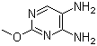 structure of CAS# 104900-51-8, 2-Methoxy-4,5-pyrimidinediamine