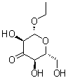 结构式 CAS# 104953-08-4, 乙基 beta-D-吡喃核己-3-酮糖苷
