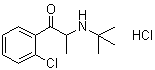1-(2-Chlorophenyl)-2-[(1,1-dimethylethyl)amino]-1-propanone hydrochloride (1:1) molecular structure (CAS 1049718-57-1)