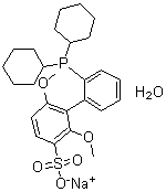 结构式 CAS# 1049726-96-6, 2'-(二环己基膦基)-2,6-二甲氧基-[1,1'-联苯]-3-磺酸钠水合物