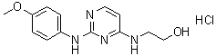 2-[[2-[(4-Methoxyphenyl)amino]-4-pyrimidinyl]amino]ethanol hydrochloride (1:1) molecular structure (CAS 1049741-55-0)