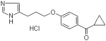 Cyclopropyl[4-[3-(1H-imidazol-5-yl)propoxy]phenyl]methanone hydrochloride molecular structure (CAS 1049741-81-2)