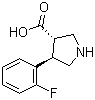 (3S,4R)-4-(2-氟苯基)吡咯烷-3-羧酸分子结构 (CAS 1049975-91-8)