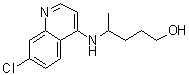 structure of CAS# 10500-64-8, 4-[(7-Chloro-4-quinolinyl)amino]-1-pentanol