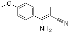 structure of CAS# 1050392-15-8, 3-Amino-3-(4-methoxyphenyl)-2-methyl-2-propenenitrile