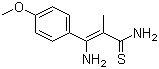 3-Amino-3-(4-methoxyphenyl)-2-methyl-2-propenethioamide molecular structure (CAS 1050392-22-7)
