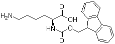 structure of CAS# 105047-45-8, Fmoc-L-lysine;Fmoc-Lys-OH; (S)-2-(((9H-Fluoren-9-yl)methoxy)carbonylamino)-6-aminohexanoic acid