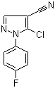 5-Chloro-1-(4-fluorophenyl)-1H-pyrazole-4-carbonitrile molecular structure (CAS 1050619-83-4)