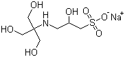 3-[N-三(羟甲基)甲氨基]-2-羟基丙磺酸钠分子结构 (CAS 105140-25-8)