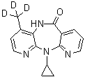 11-Cyclopropyl-5,11-dihydro-4-(methyl-d<sub>3</sub>)-6H-dipyrido[3,2-b:2',3'-e][1,4]diazepin-6-one molecular structure (CAS 1051419-24-9)