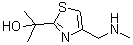 alpha,alpha-Dimethyl-4-[(methylamino)methyl]-2-thiazolemethanol molecular structure (CAS 1051463-24-1)