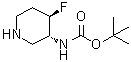 N-[(3R,4R)-4-Fluoro-3-piperidinyl]carbamic acid 1,1-dimethylethyl ester molecular structure (CAS 1052713-47-9)