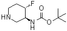 结构式 CAS# 1052713-48-0, N-[(3S,4S)-4-氟-3-哌啶基]氨基甲酸叔丁酯