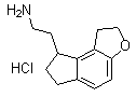 structure of CAS# 1053239-39-6, 1,6,7,8-Tetrahydro-2H-indeno[5,4-b]furan-8-ethanamine hydrochloride