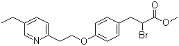Methyl 2-bromo-3-[4-[2-(5-ethyl-2-pyridyl)ethoxy]phenyl]propionate molecular structure (CAS 105355-25-7)