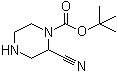 tert-Butyl 2-cyanopiperazine-1-carboxylate molecular structure (CAS 1053656-76-0)